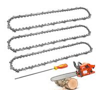 MospdyGear 3Pcs Full Chisel Chainsaw Chain for 15 Inch Bar with 1 File, 325" Pitch .058" 1.5 mm Gauge 64 Links, Replacement for Husqvarna 450 455 Rancher 460 Rancher