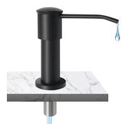 MospdyGear Elegant Kitchen Dispenser in Matt Black, Soap Dispenser for Sink, Easy to Fill from the Top, Includes Hose