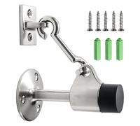 MospdyGear Zinc Alloy Door Stopper with Screws, 50mm Base, 128mm Length | Door stopper with screw accessories, zinc alloy material, 128mm total length, 50mm base diameter, rubber pad 25mm