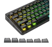 Mosptnspg ASA Pudding Customized PBT keycaps, 120-key PBT&Dye-sub Translucent Green keycap Set for Cherry/Gatron MX switches 60%/68/82/96/104 Gaming Mechanical Keyboards(Dinosaur Green)