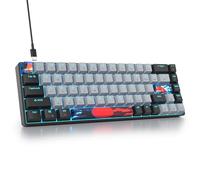 Mosptnspg Protable 60% Percent Gaming Keyboard Mechanical, Mini Compact RGB Backlit 68 Keys Wired Office Keyboard with Red Switch for Mac/Win (Dolch/red Switch 68)