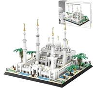 Mosque Building Blocks Set, 1463 Pieces Sheikh Zayed Mosque Building Kit, Islamic Memorial Architecture Model Kit, World Famous Landmark Architecture Modular House Model for Home Decoration