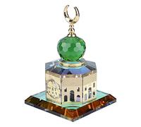 Mosque Model Muslim Crystal Gilded Al-Aqsa Mosque Miniature Model Crystal Ornaments Islamic Building Gift Home Decoration