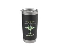 Mosquito British WW2 Fast Fighter Bomber Plane Diagram Stainless Steel Insulated Tumbler