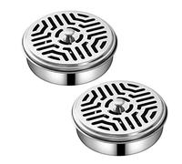 Mosquito Coil Box, 2Pcs Stainless Steel Mosquito Coil Holder, Mosquito Coil Holder with Lid, Anti Mosquito Smoke Coil Container, Mosquito Coil Holder for House Garden Camping Fishing Travel Outdoor