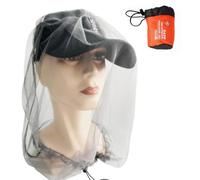 Mosquito Head Net, 2 PCS Midge Net Head Cover, Extra Fine Holes Mosquito Net Hat Protect from Fly Screen Mosquito Gnat, Mesh Bug Net for Outdoor Hiking Camping Climbing Fishing and Walking (Gray)