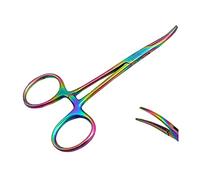 Mosquito Hemostat Pet Ear Locking Forceps, Hair Pulling Forceps, Ear Hair Puller Pet Groomers Scissor Tweezers Pet Grooming Tool (Multi Color, Curved)