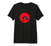 Mosquito in Front of red Solar Circle Premium T-Shirt