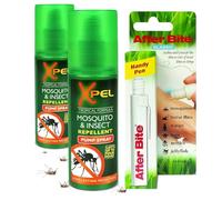 Mosquito & Insect Repellent Spray (2 Pack) + After Bite Pen - Tropical Formula for Bite & Sting Relief - Fast-Acting, Anti-Itch, Soothing, Cooling - Travel Size 3-Pack Bundle