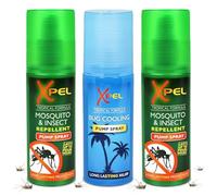 Mosquito & Insect Repellent Spray 70ml - 3 Pack | After Bite Cooling Spray for Bites & Stings | Anti-Itch, Fast-Absorbing Formula | Skin Safe Protection from Flying Insects