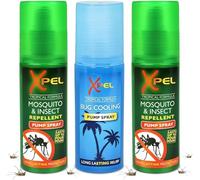 Mosquito & Insect Repellent Spray 70ml - 3 Pack | After Bite Cooling Spray for Bites & Stings | Anti-Itch, Fast-Absorbing Formula | Skin Safe Protection from Flying Insects