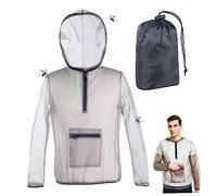 Mosquito Jacket Mesh Midge Jacket with Hood Size XL Breathable Mesh Midge Net Clothing for Men & Women Fishing, Hiking, Camping Outdoor Protection from Flies..