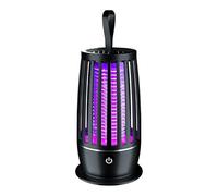 Mosquito Killer Lamp, 2 in 1 LED Bug Zappers Electric Fly Zapper, Portable USB Rechargeable Mosquito Repellent Fly Killer with UV Light, Insect Killer Flys Trap Lamp for Home Backyard Garden (Black)