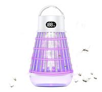 Mosquito Killer Lamp,360° Attract Insect Fly Catcher Indoor Outdoor,USB Rechargeable Electric Fly Zapper,Portable Bug Zapper with Brush,Home,Bedroom,Camping (White)