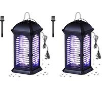 Mosquito Killer Lamp, Electric Fly Killer, 11W UV Light Fly Zapper, 360° Bug Zapper Indoor and Outdoor with Cleaning Brush, Plug in Mosquito Pest Repellent for Mosquitoes, Flies, Black (Pack of 2)