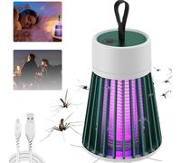 Mosquito Killer Lamp,Fly Zapper 2024 Electric Mosquito Zapper Portable Camp Mosquito Killer Indoor Bug Zapper, Outdoor 360° Attract Insect Fly Zapper with LED USB Purple Light Trap,Green-16.2*9*6.2cm