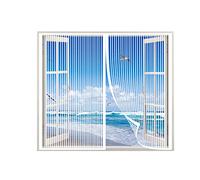 Mosquito Magnetic Window Screen,Magnetic Fly Screen for Window Mesh,Magnetic Window Fly Screen Net,Keep Bugs Out,Lets Fresh Air in,Easy to Install Without Drilling,Close Automatically-150×115cm,White