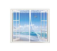 Mosquito Magnetic Window Screen,Magnetic Fly Screen for Window Mesh,Magnetic Window Fly Screen Net,Keep Bugs Out,Lets Fresh Air in,Easy to Install Without Drilling,Close Automatically-120×90cm