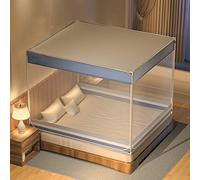 Mosquito Mesh Net for Bed Canopy,Mosquito net with Dust Top,Anti-Fall Anti Mosquito Bites,for Double/Single Bed,Foldable Portable Travel Mosquito Net,for Camping Home Outdoor (W150*L200*H170cm)