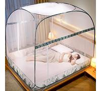 Mosquito Net Bed Canopy Pop Up Foldable Mosquito Net,Mosquito Net with Bottom,Anti Mosquito Bites,for Double/Single Bed,Bed Camping Travel Home Outdoor (W150*L195*H170cm)