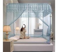 Mosquito Net Bed Canopy - U-Shaped 3-Door Curtain for Bedroom and Dorm Decor, Stylish Multi-Purpose Drapes for Comfort and Protection, 59.1 x 70.9 inches