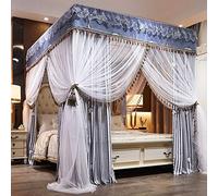 Mosquito net, Bed Mantle Home Textile, Floor Mosquito net 1.5m 1.8m Bed, Double Gauze Account 2.0 Bracket Bed, 2.0 * 2.2m Pole Diameter 25mm-Nordic Mark_1.8 * 2.2m Vertical Pole Diameter 25mm