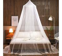 Mosquito Net Bed, Mosquito Net for Bed Canopy, Large Dome Hanging Bed Net Tent for Double/Single Bed,12 Meter Coverage Ideal for Home Or Holidays (White)
