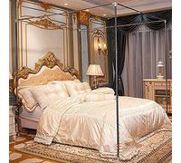 Mosquito Net Bracket for Canopy Bed Frame, Stainless Steel Bed Curtain Pole, 4 Corner Bed Canopy Support, Compatible with Various Bed Types