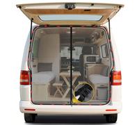 Mosquito Net Car Back Door Compatible with VW T5 T6, Magnetic Zip Fly Screen, Car Insect Net, Sun Protection, Boot Shade Net, Camping, Ventilation, Mosquito Nets, Travel