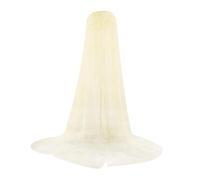 Mosquito Net Dome Princess Bed Canopy Netting Round Lace for Girls Beds Hanging(Yellow)