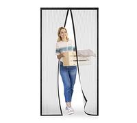 Mosquito Net Door Magnetic Mosquito Net Customized Door Curtain Anti-Mosquito Door Curtain for Hallways, Doors, Patio. Easy to Install Sealing Gasket, Black, 80 x 190 cm
