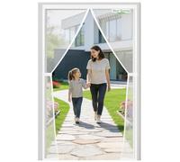 Mosquito Net Door Magnetic Mosquito Net Customized Door Curtain Anti-Mosquito for Corridors, Doors, Patio. Easy to Install Gasket, White, 160 x 220 cm