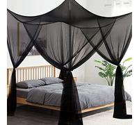 Mosquito Net for Bed Canopy, 4 Corner Post Curtains Bed Canopy Large Mosquito Netting Bedroom Princess Decoration for Girls & Adults, Fits Full/Queen/King Size