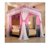 Mosquito Net for Bed, Four Seasons Universal Bed Canopy, Including Shading Cloth/Screen Curtain/Metal Support