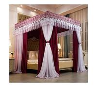 Mosquito Net for Bed, Four Seasons Universal Bed Canopy, Including Shading Cloth/Screen Curtain/Metal Support
