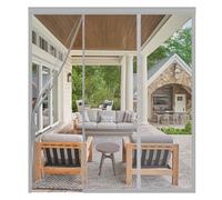 Mosquito Net for Door, Window Curtain, Magnetic Door Mosquito Net Grey 120(40/40/40) x200cm Powerful Magnets Automatic Closure Fly Curtains for Corridors Doors Patio