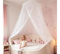 Mosquito Net for Kids, Bed Canopy, Round Dome Hanging Canopies, Kids Canopy Curtains, Bedroom Tent, Bedroom Accessories,for Bedrooms, Nursery Room, Indoor, Suitable Beds 1.5M and Under 1.5M -22