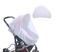 Mosquito Net for Pushchair, Universal Pram Net,Baby Pram Mosquito Net for Pram Fly Bug Insect Net Protection Cover for Pushchair Car Seat Buggy Carrycot Infant Stroller Outdoor Travel Cot Crib,White