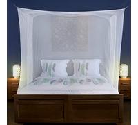 Mosquito Net for Single to King-Sized Beds - 2 Side Openings & 6 Hanging Loops - Decorative Rectangular Shape for Home & Travel - Bed Canopy Hanging Kit & Carrying Bag Included