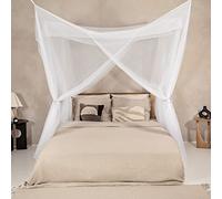 Universal Backpackers Mosquito Net for Single to King-Sized Beds - 4 Side Openings & 6 Hanging Loops - Decorative Rectangular Shape for Home & Travel - Bed Canopy Hanging Kit & Carrying Bag Included