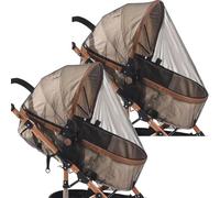 Mosquito Net for Stroller, 2 Pieces Mesh Cot 380 DPI Breathable Lightweight Easy to Carry Sun Protection Outdoor Travel Hiking Travel In Car Stroller Kindergarten