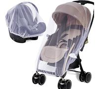 Mosquito Net for Stroller 2Pack - Protective Baby Stroller Mosquito Net - Perfect Bug Net for Strollers, Bassinets, Cradles, Playards, Pack N Plays and Portable Mini Crib (White)