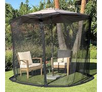 Mosquito Net for Umbrella 9.2 FT | Large Sizes & Fabric Designed for Outdoors | Insect House Screen Netting for Patio, Porch & Garden Terrace | Outside Canopy Bug & Fly Protection Enclosure