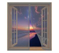 Mosquito Net for Window 40 x 115 cm Easy Installation No Drilling Or Screwing Fly Window Screen Mesh for Windows Nets to Keep Bugs Out, Grey