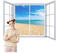 Mosquito Net for Windows 165x170cm Magnetic Fly Screen Window Heavy Duty Mosquito Mesh Full Frame Magic Tape Screen Window No Gap Lets Fresh Air in Keep Bugs Out White