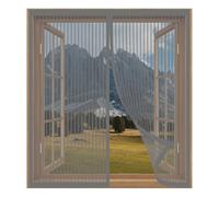 Mosquito Net for Windows 40 x 115 cm Easy Installation No Drilling Or Screwing Mesh Curtain for Windows Nets to Keep Bugs Out, Grey