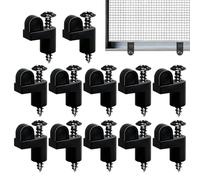 Mosquito Net Frame Clips, 9.5 mm Fastening, 12 Pieces for Mosquito Net Frame | For Home Farm Living Room Bedroom Warehouse Tools Garage Study Kitchen