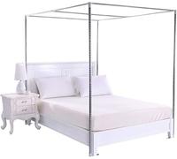 Mosquito Net Frame - Stainless Steel Bed Curtain Post for Canopies - 4 Corner Design - Fits Standard Beds - Durable and Sturdy Bracket for Effective Mosquito Protection