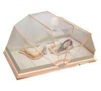 Mosquito Net,Hanging Bed Net Cover,Folding Portable Mosquito Net Bed Canopy Tent Bed Netting Curtains Summer Indoor Outdoor Cool Breathable Canopy Bed Mesh Curtains(Pink,100x190x95