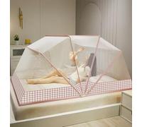 Mosquito Net,Hanging Bed Net Cover,Folding Portable Mosquito Net Bed Canopy Tent Bed Netting Curtains Summer Indoor Outdoor Cool Breathable Canopy Bed Mesh Curtains(Pink,80x190x95c
